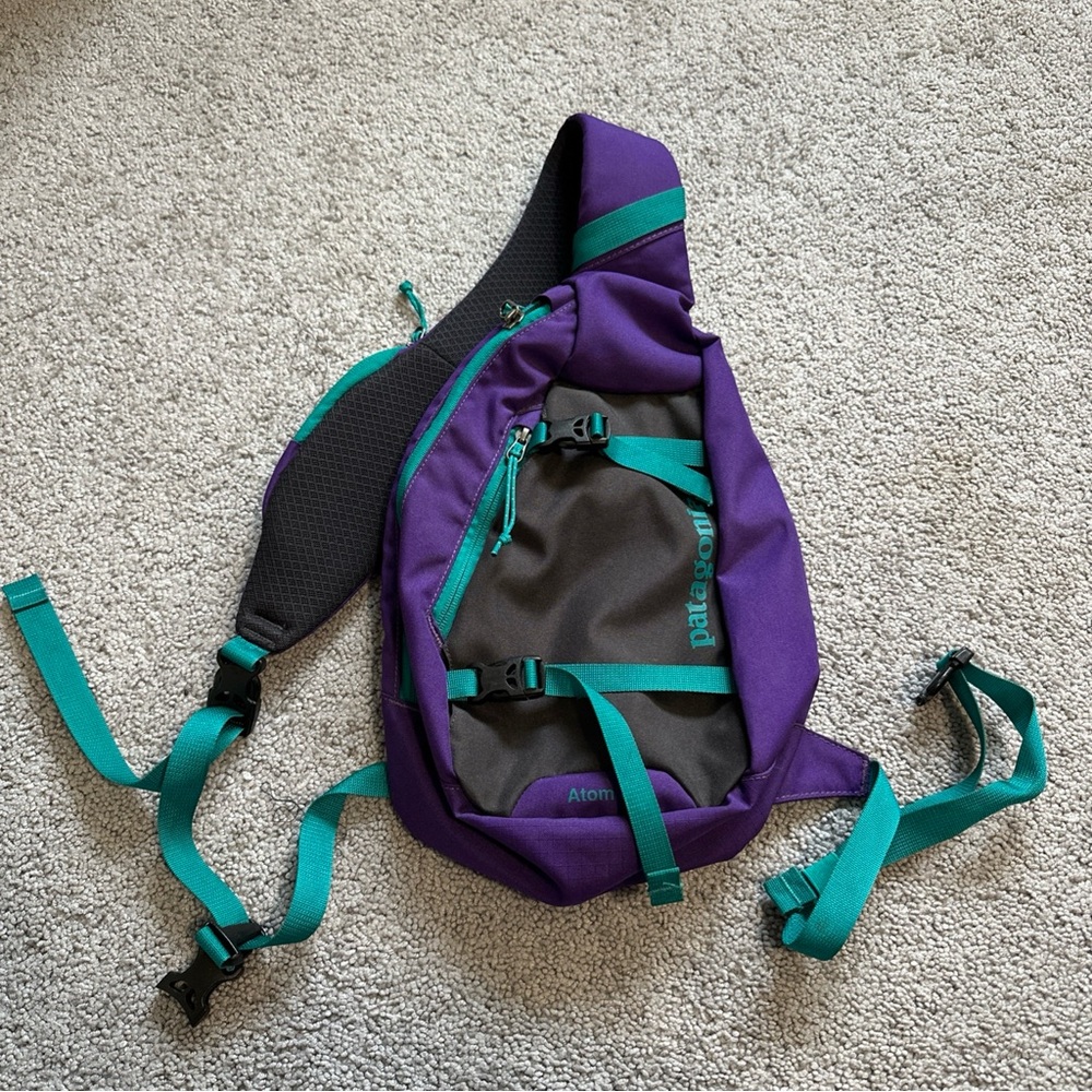 Patagonia Purple and Teal Crossbody Bag